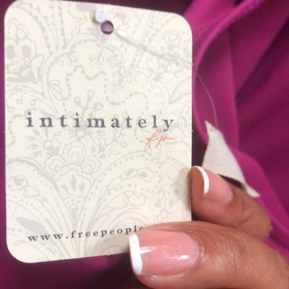 Free People tongue tied bodysuit fuchsia  boho date party casual beach L NWT - Picture 7 of 8